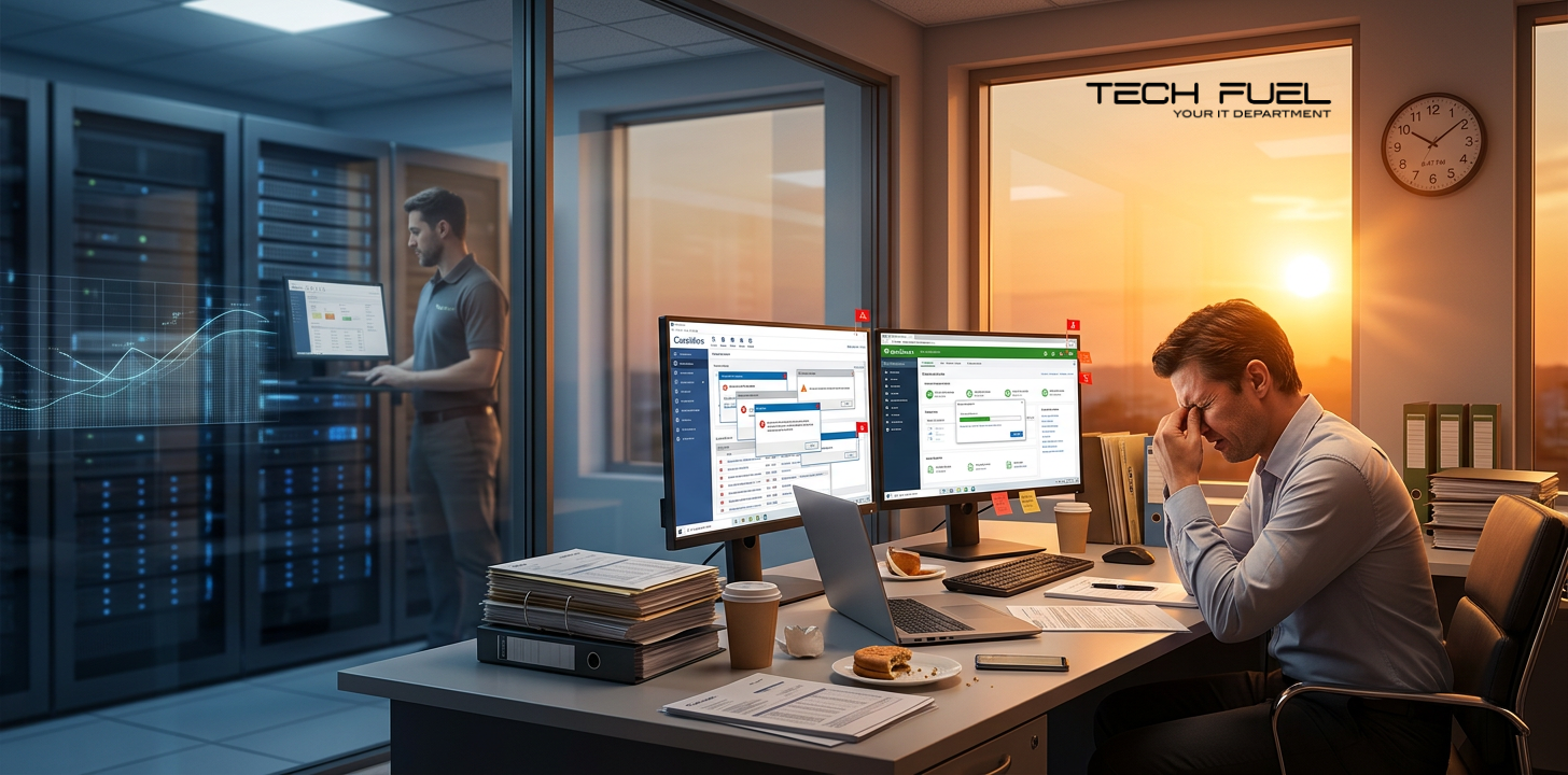 Accountant working at a desk